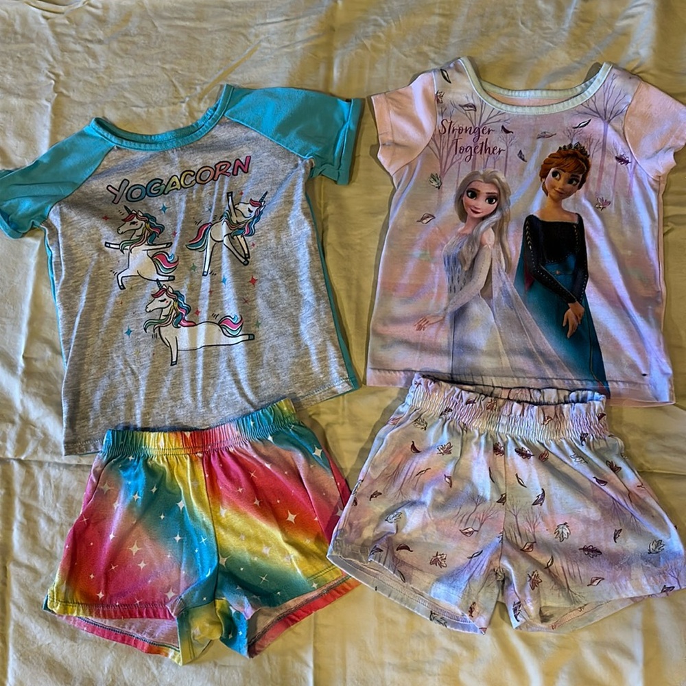 Girls Summer Pajamas with Shorts XS 4 / 5